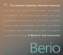 Click To View Berio Complete Sequenzas Web Page Berio Complete Sequenzas CD Cover